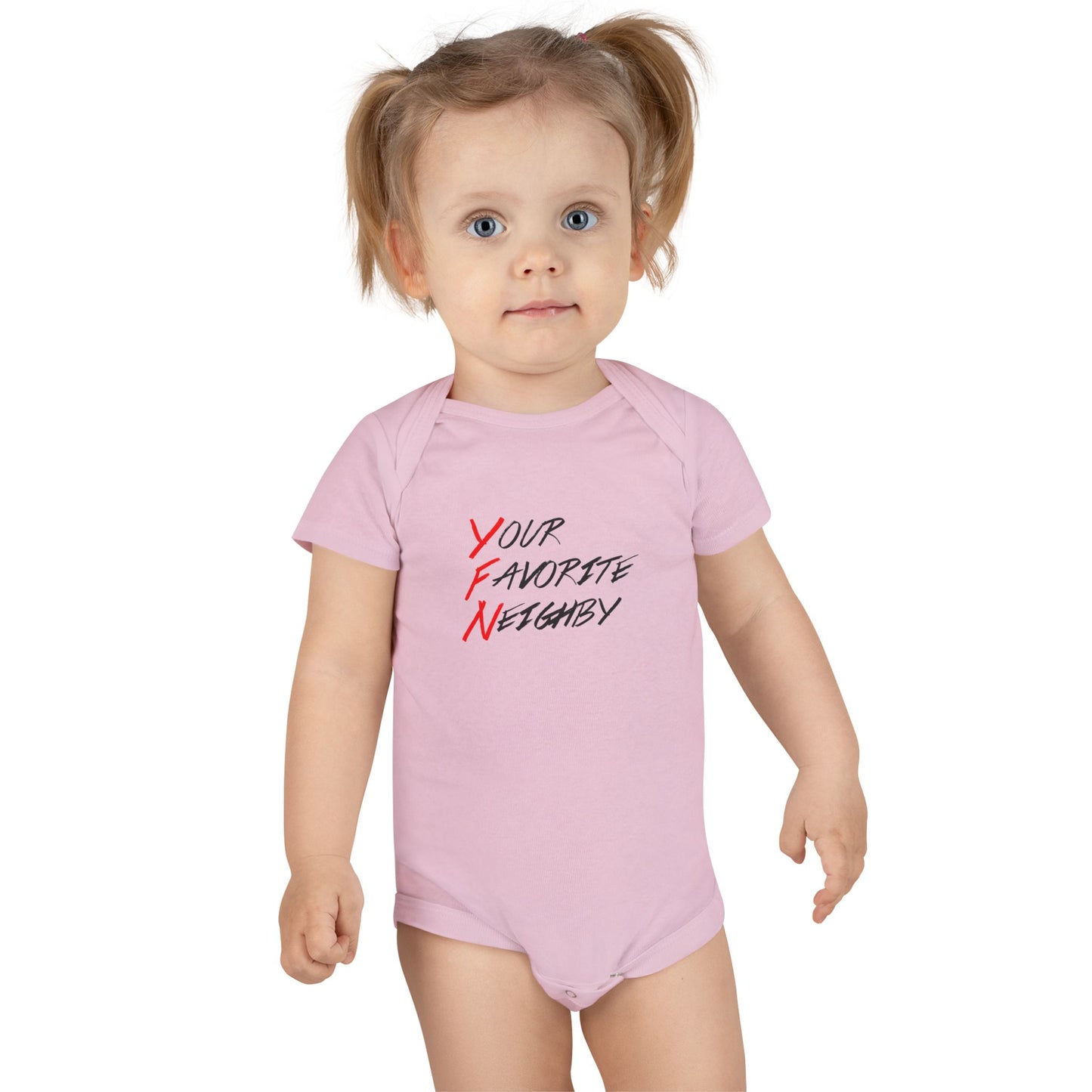 Neighby Baby Onesie - "Your Favorite Neighby" Baby Bodysuit with Strange Silhouette