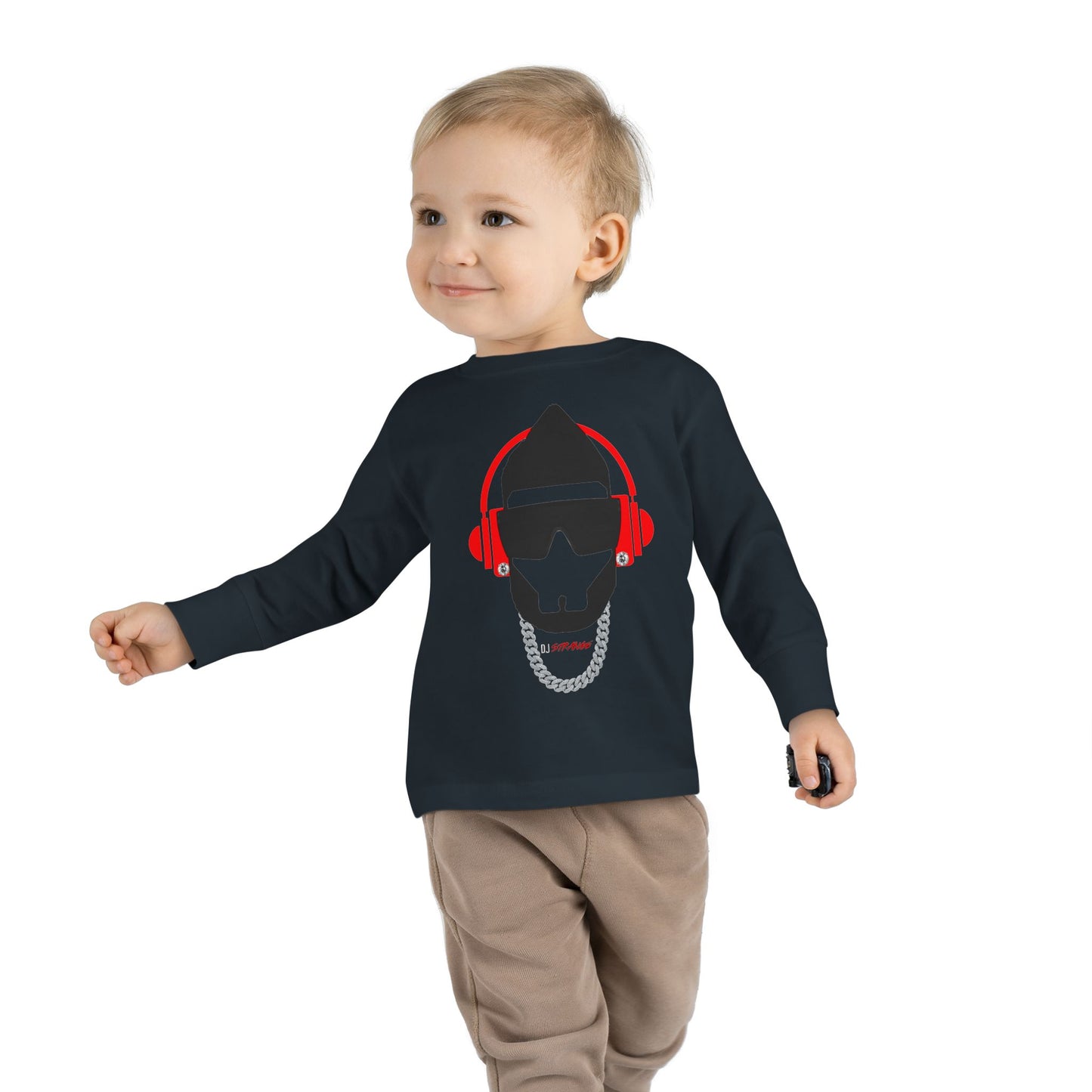 Toddler Long Sleeve Tee — DJ Strange Silhouette Graphic