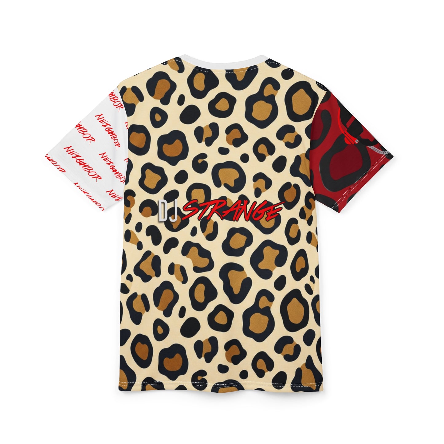 Strange Wear Leopard Graphic Tee — All-Over Print Streetwear