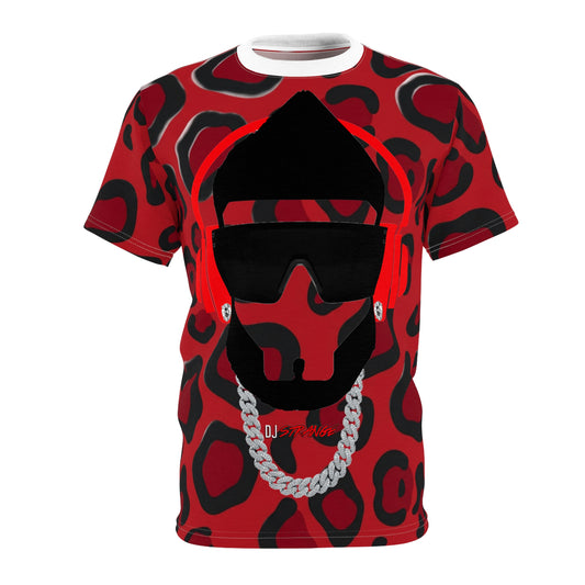 Red Leopard Print StrangeWear Graphic Tee