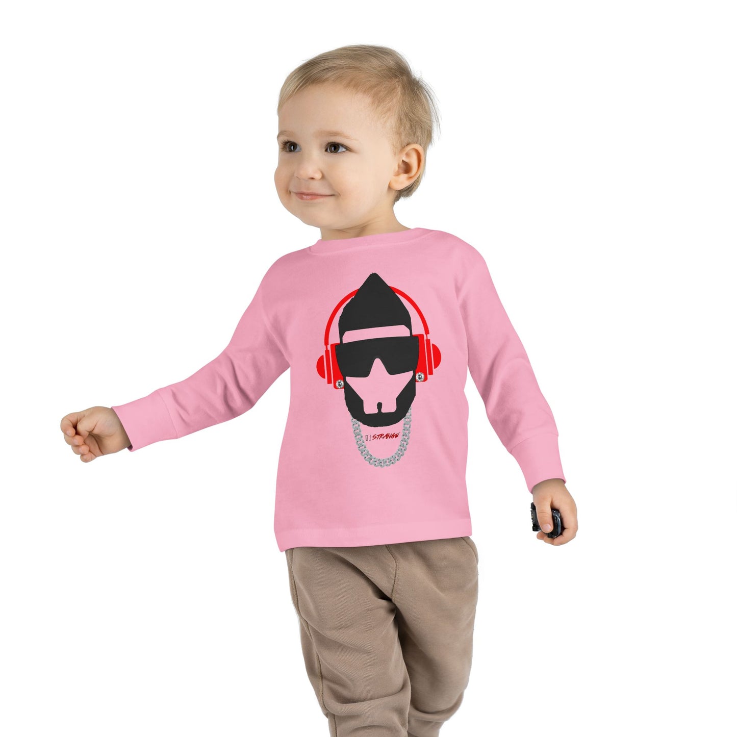 Toddler Long Sleeve Tee — DJ Strange Silhouette Graphic