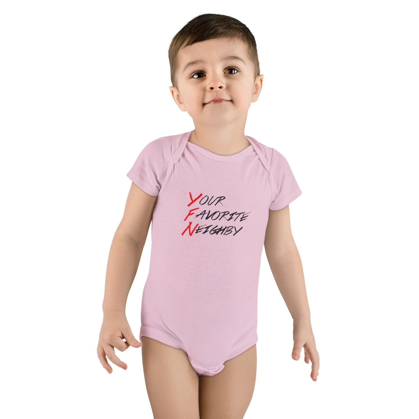 Neighby Baby Onesie - "Your Favorite Neighby" Baby Bodysuit with Strange Silhouette