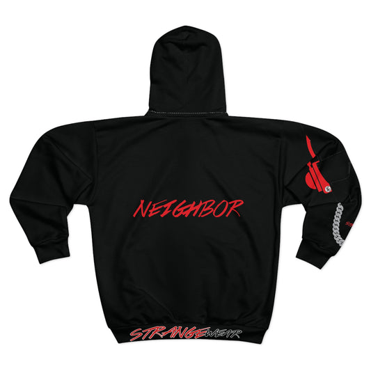 Unisex Zip Hoodie - DJ STRANGE & NEIGHBOR Graphic AOP