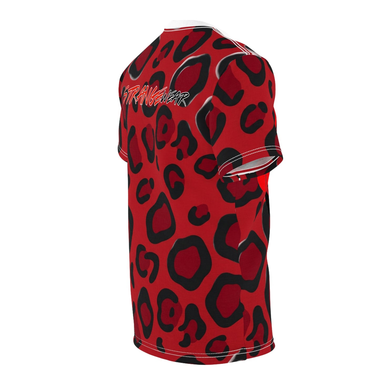 Red Leopard Print StrangeWear Graphic Tee