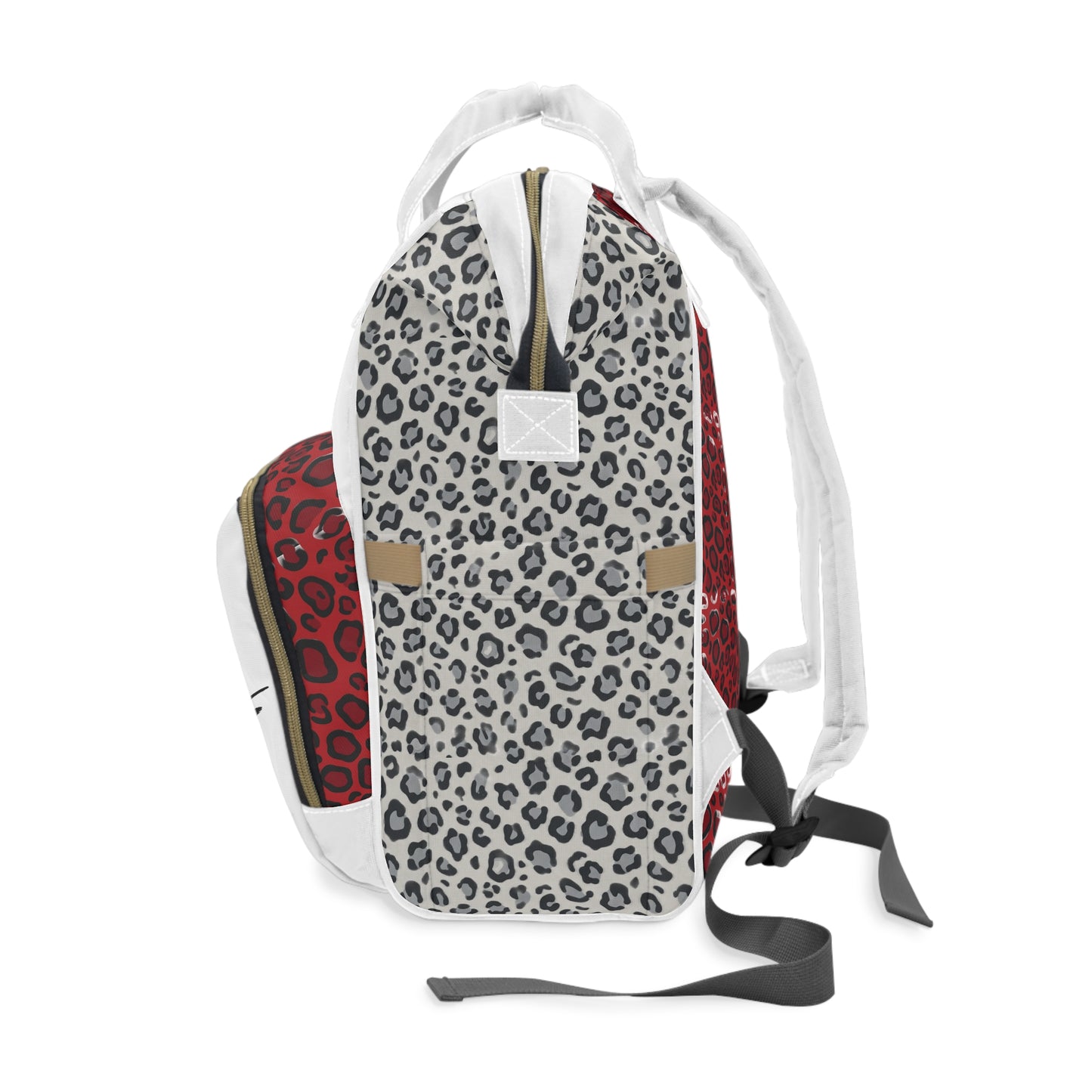 Leopard Patch Multifunctional Diaper Backpack — "Your Favorite Neighby"