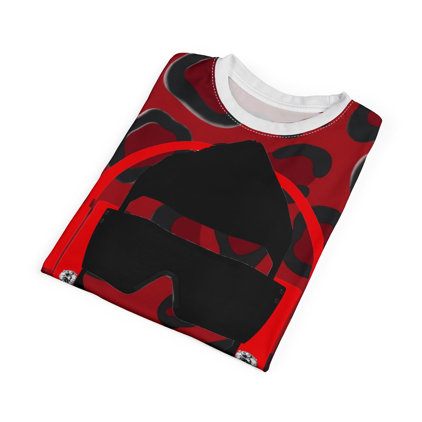 Red Leopard Print StrangeWear Graphic Tee