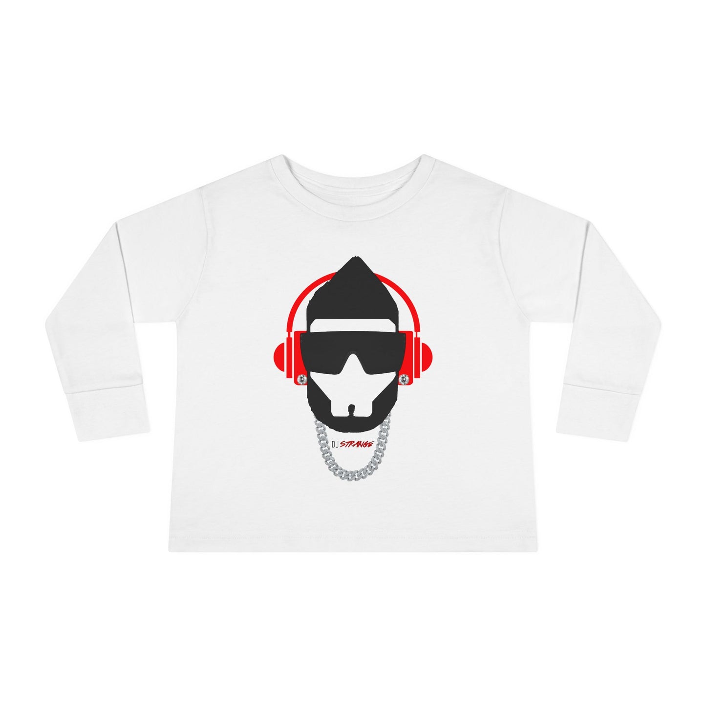 Toddler Long Sleeve Tee — DJ Strange Silhouette Graphic