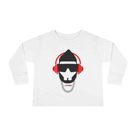Toddler Long Sleeve Tee — DJ Strange Silhouette Graphic