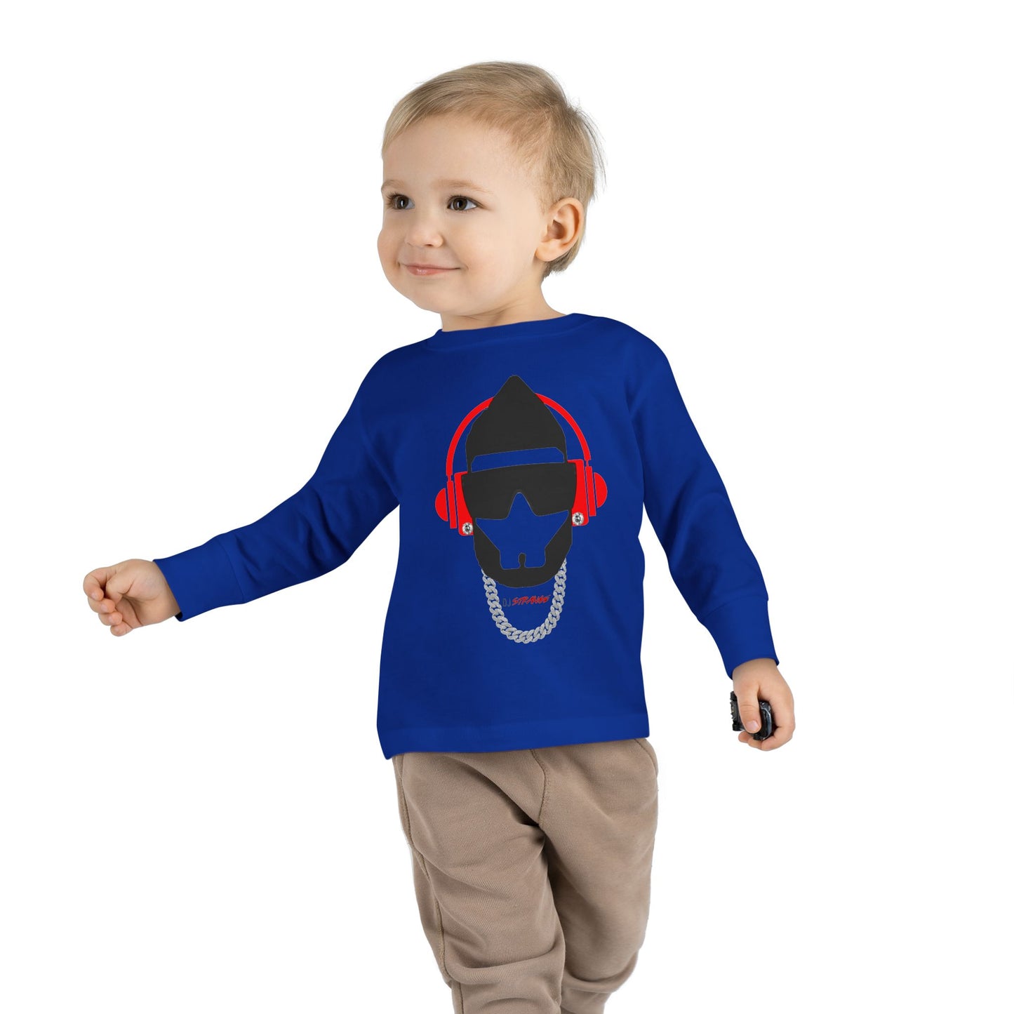 Toddler Long Sleeve Tee — DJ Strange Silhouette Graphic