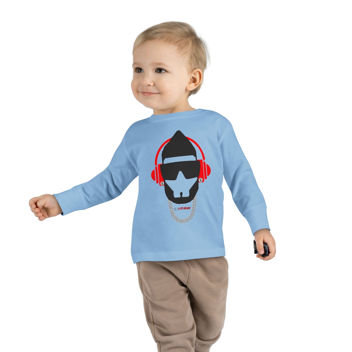 Toddler Long Sleeve Tee — DJ Strange Silhouette Graphic