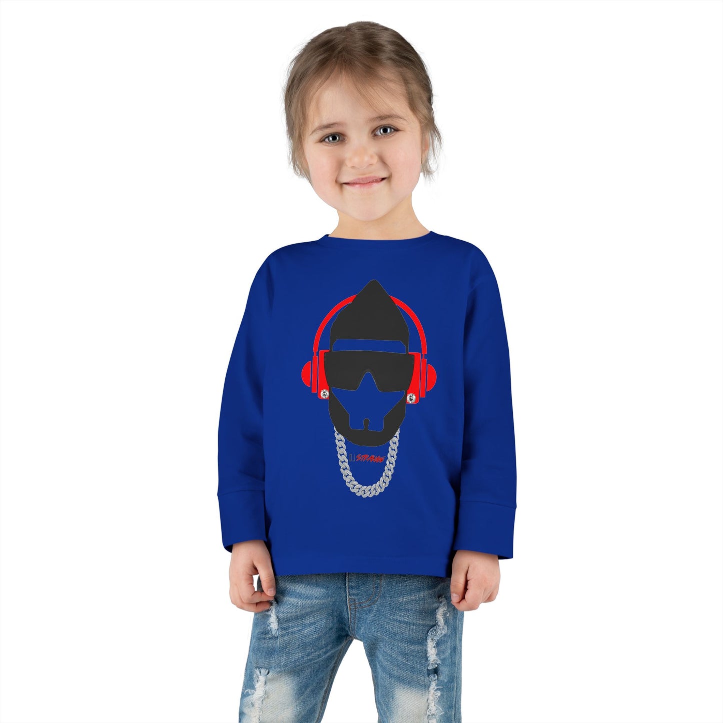 Toddler Long Sleeve Tee — DJ Strange Silhouette Graphic