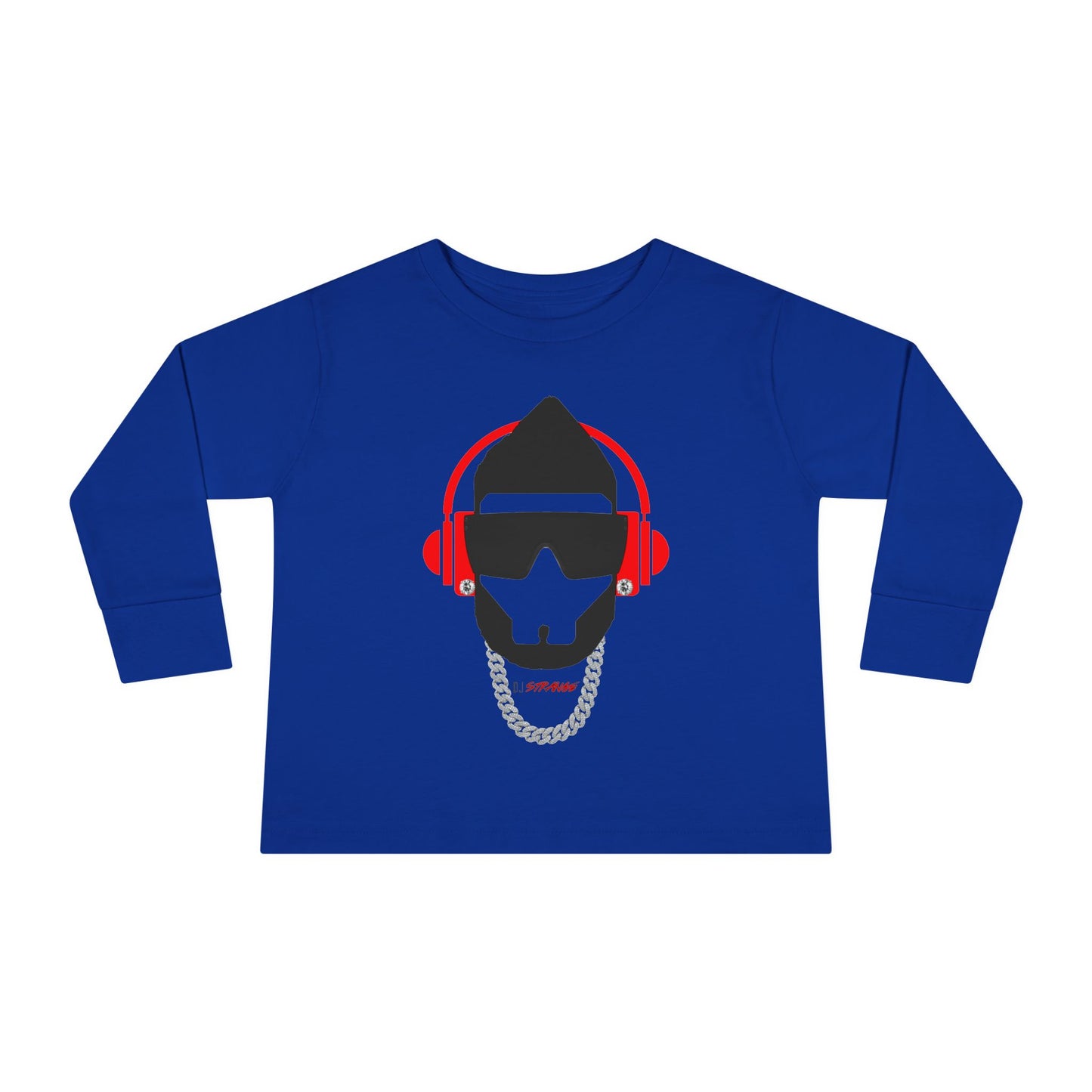 Toddler Long Sleeve Tee — DJ Strange Silhouette Graphic