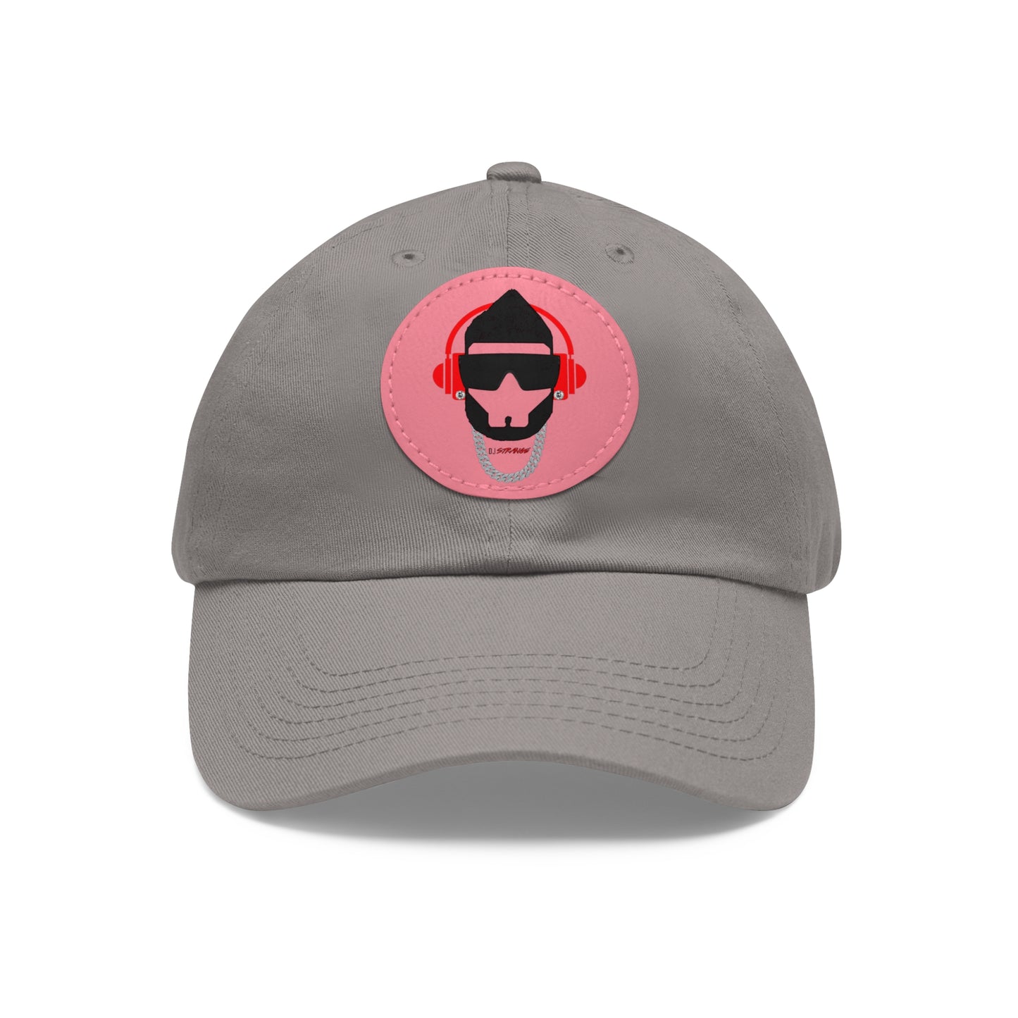 Dad Hat with Leather Patch (Round)