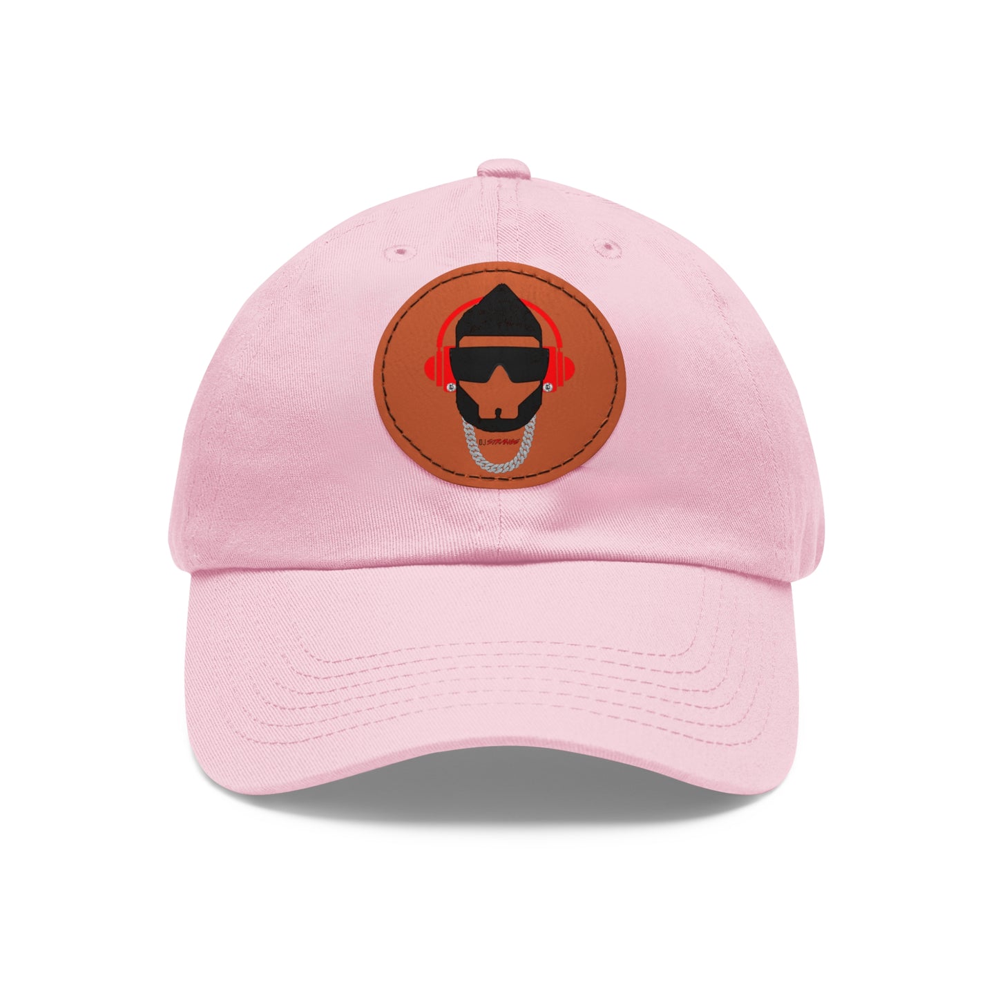 Dad Hat with Leather Patch (Round)