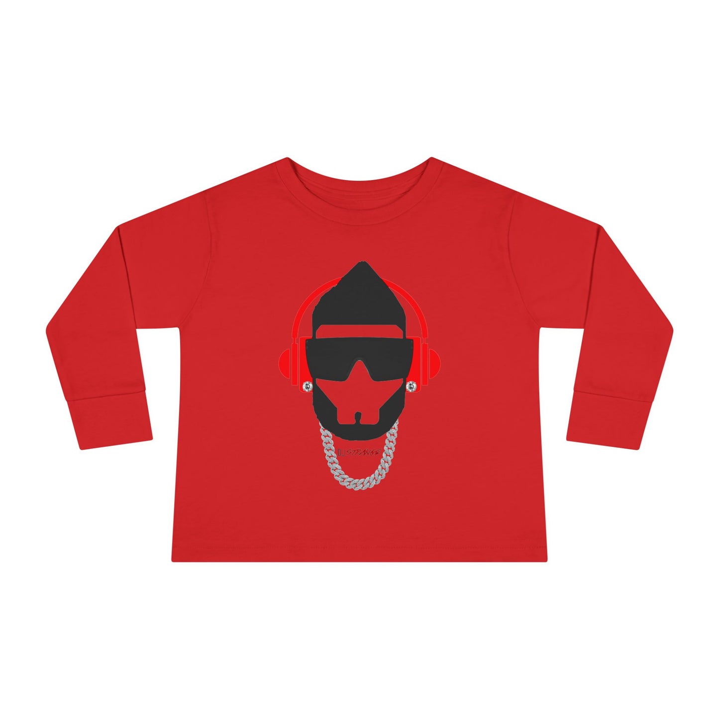 Toddler Long Sleeve Tee — DJ Strange Silhouette Graphic