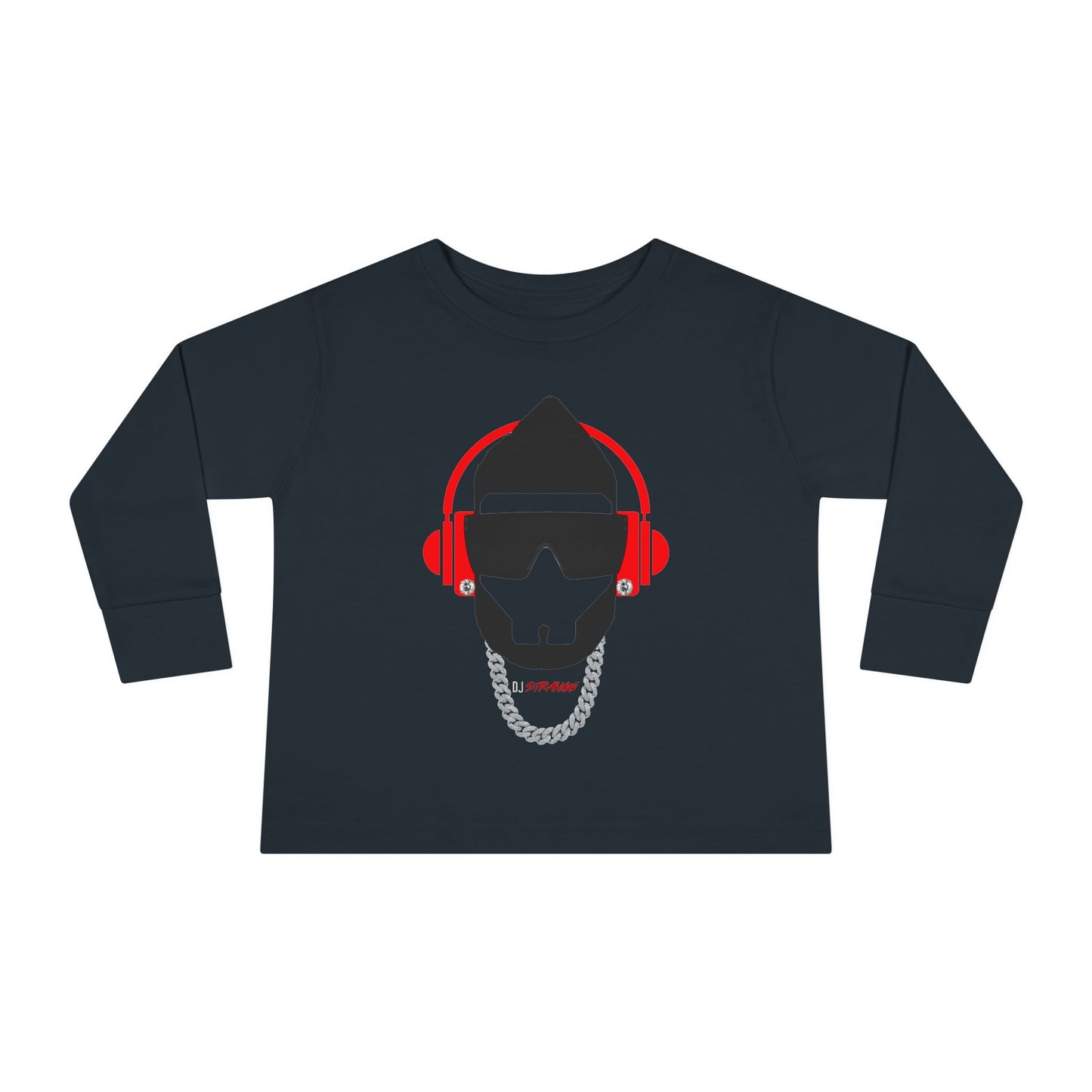 Toddler Long Sleeve Tee — DJ Strange Silhouette Graphic