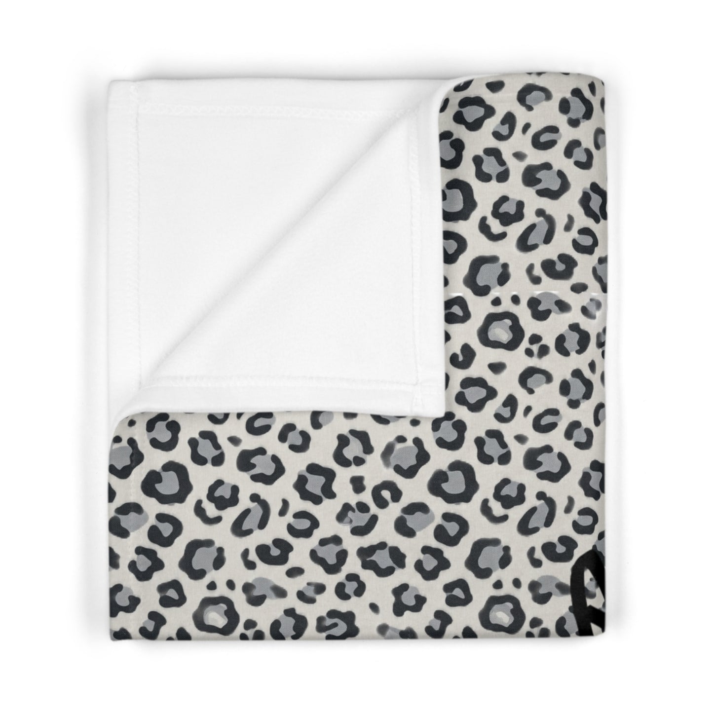 Leopard Baby Blanket — "Your Favorite Neighby" Fleece Throw for Nursery Gift