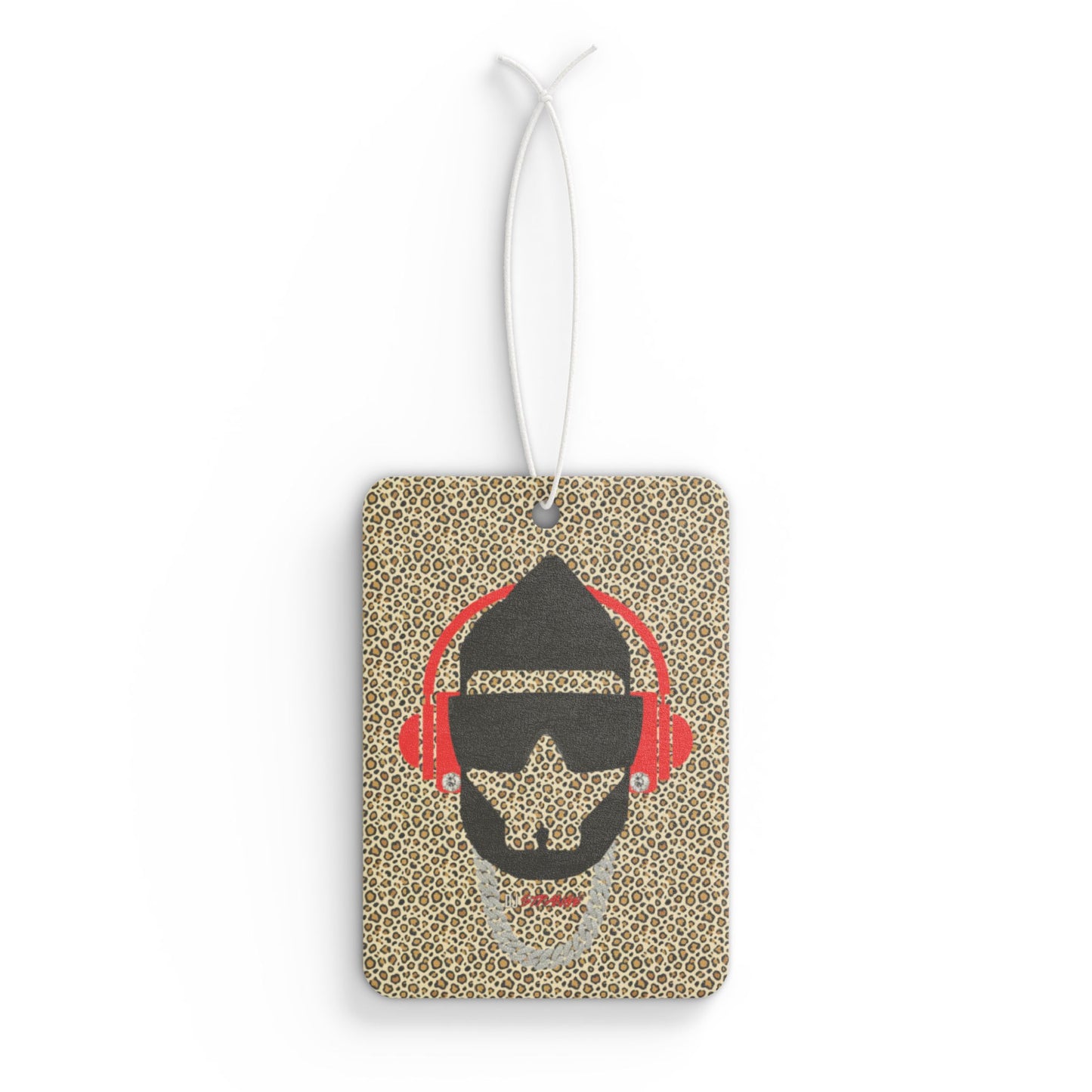 Leopard Strange Silhouette Headphones Car Air Freshener – Rocker Retro Scent Hanger