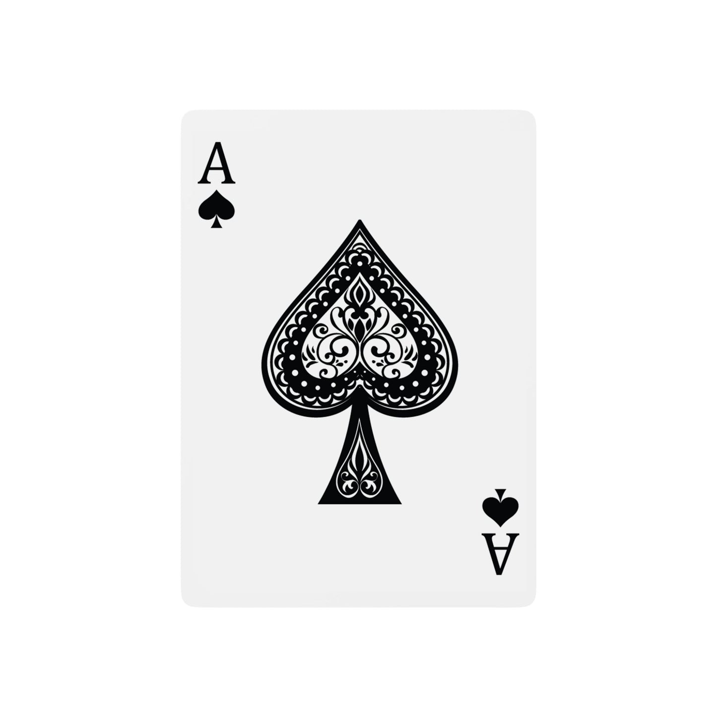 Red Headphone Strange Silhouette Poker Playing Cards — Designer Spade Ace Deck