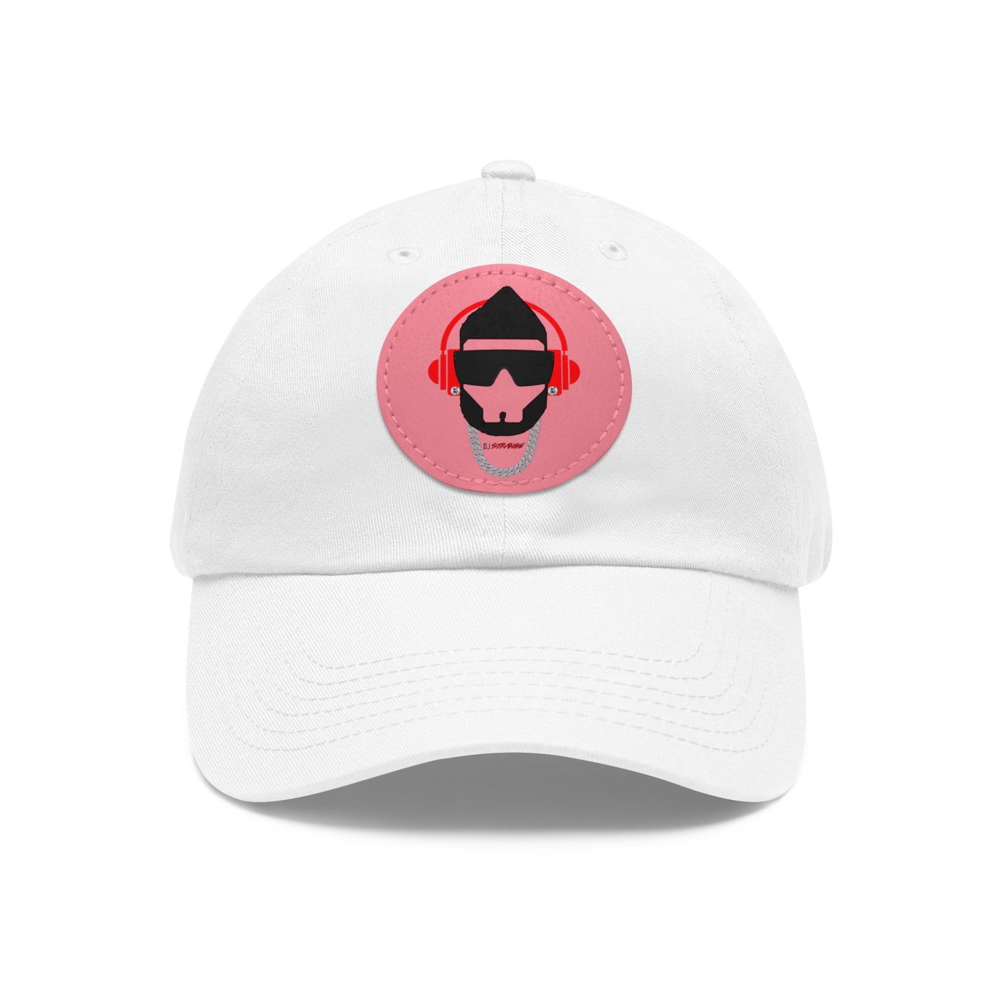 Dad Hat with Leather Patch (Round)