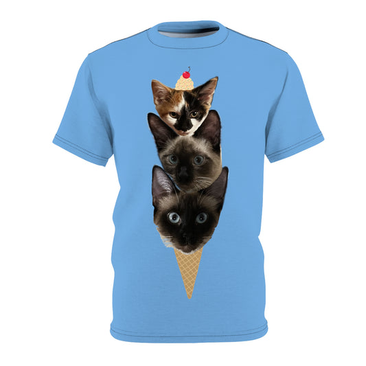 Ice Cream Cat Unisex Cut & Sew Tee (AOP)