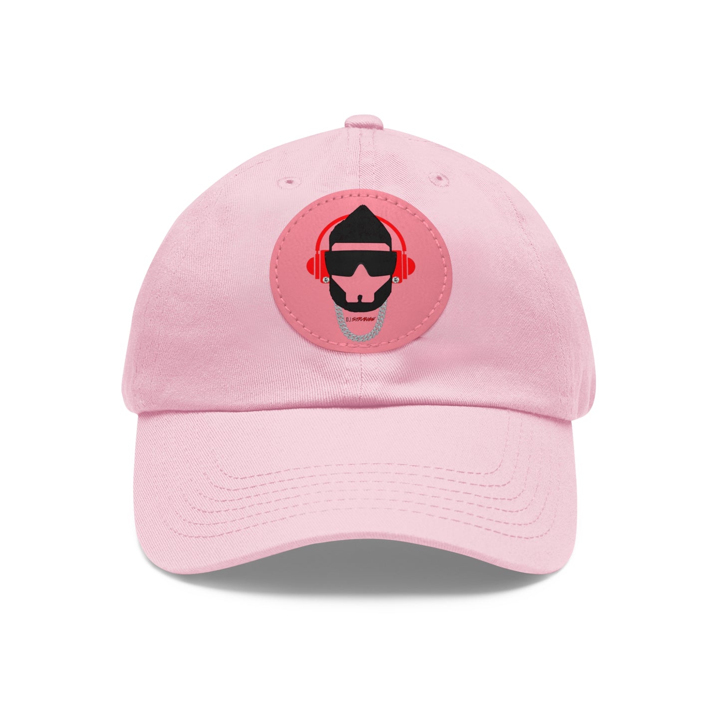 Dad Hat with Leather Patch (Round)