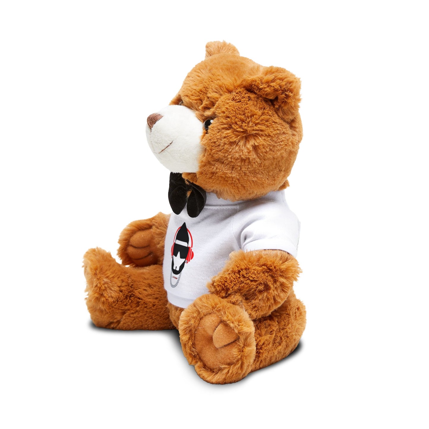 Brown Teddy Bear with Strange T‑Shirt — Cute Plush Gift for Kids & Adults