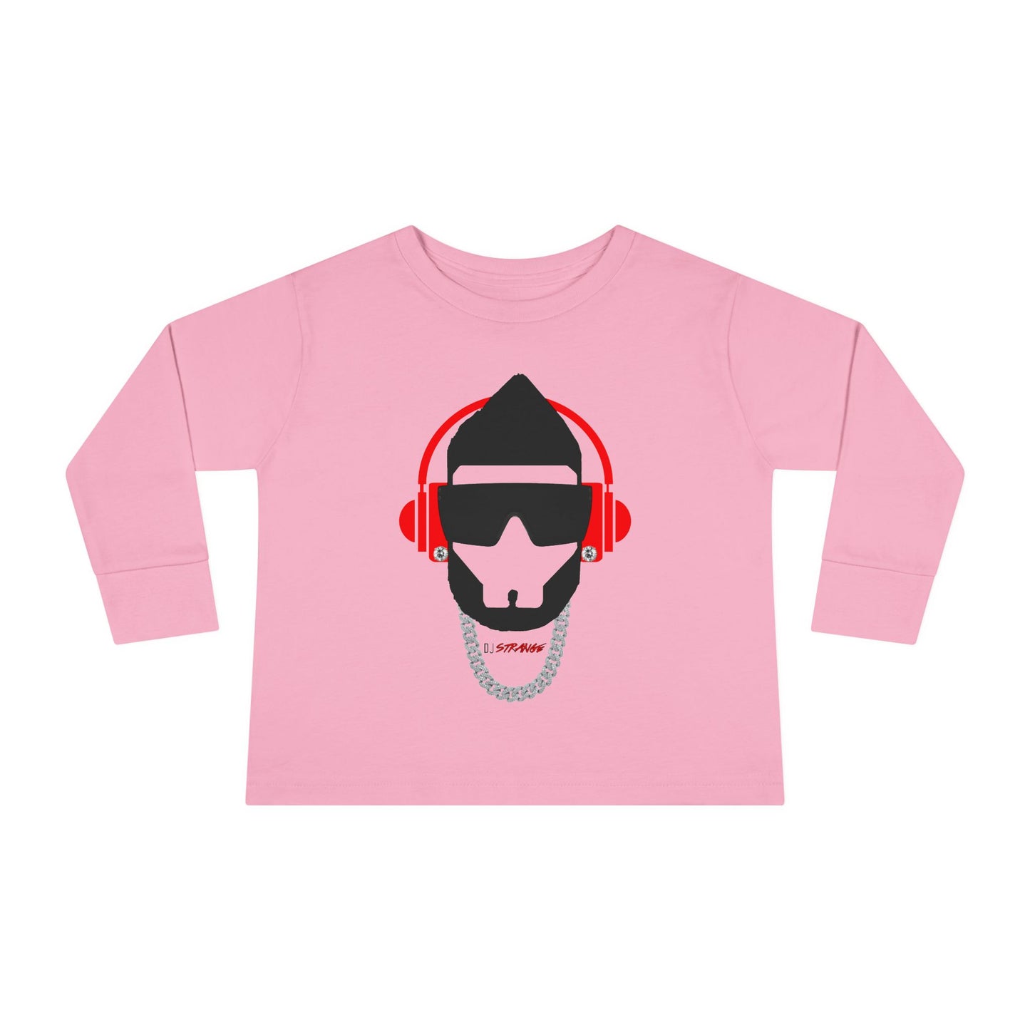 Toddler Long Sleeve Tee — DJ Strange Silhouette Graphic
