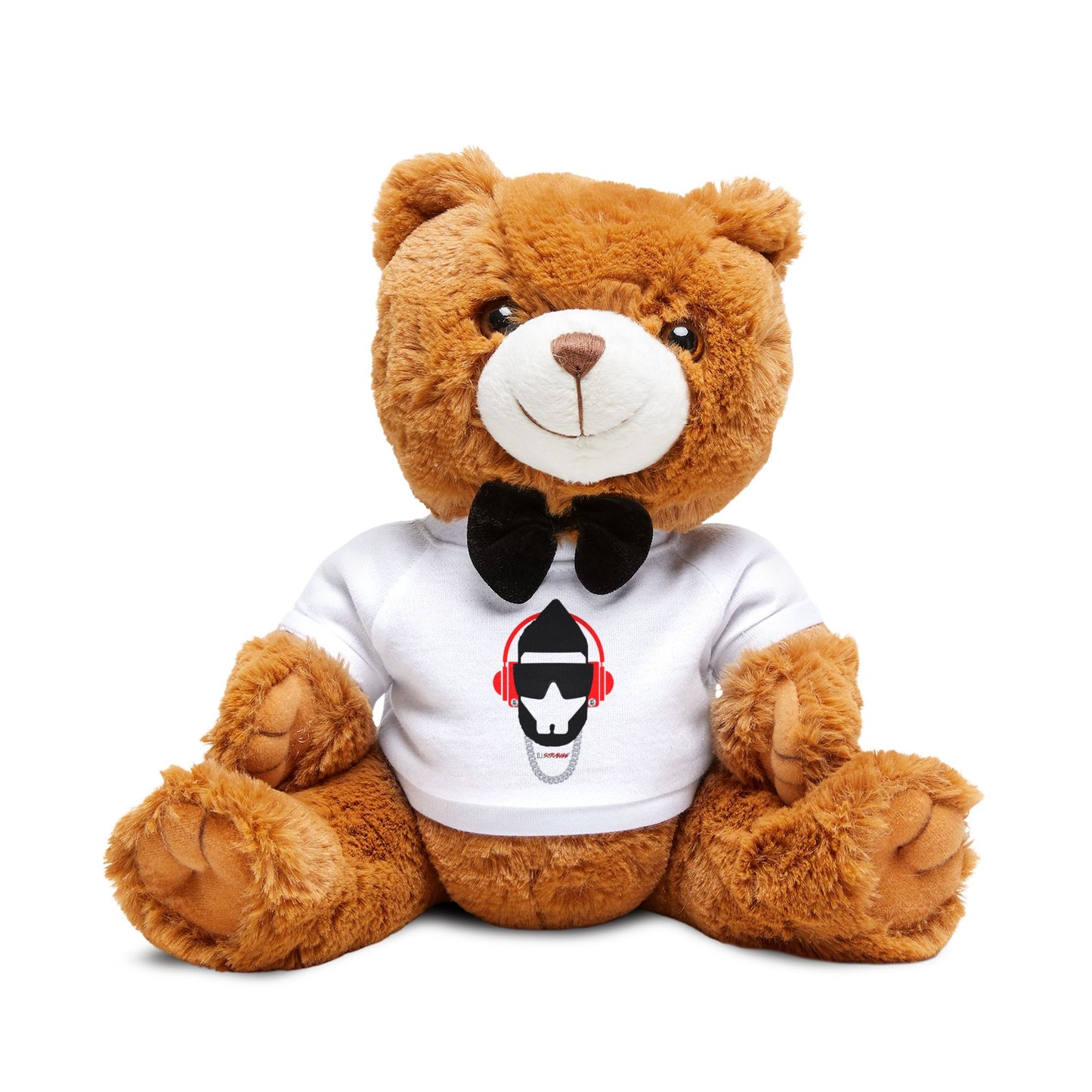 Brown Teddy Bear with Strange T‑Shirt — Cute Plush Gift for Kids & Adults