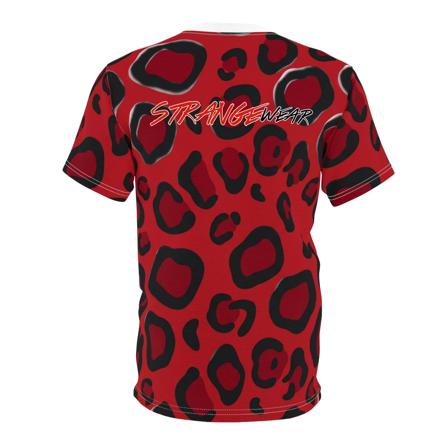 Red Leopard Print StrangeWear Graphic Tee