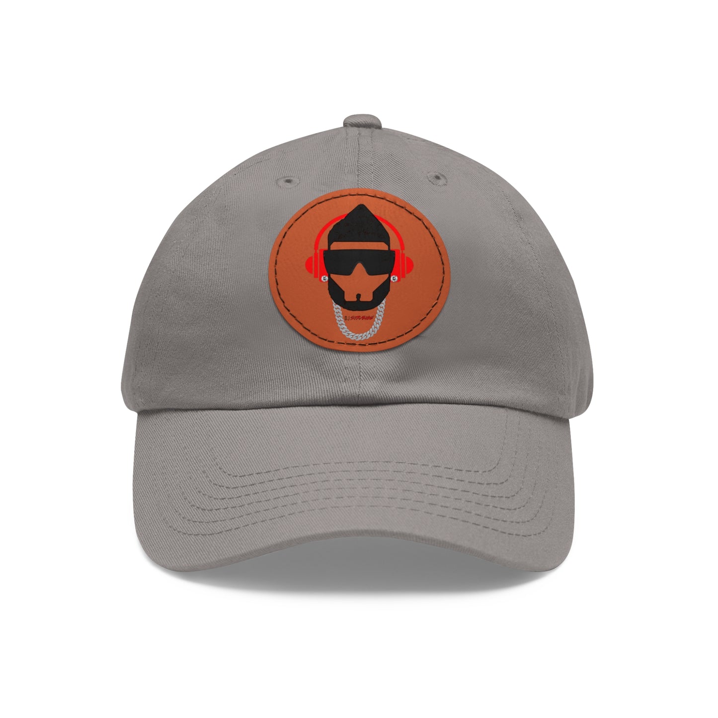 Dad Hat with Leather Patch (Round)