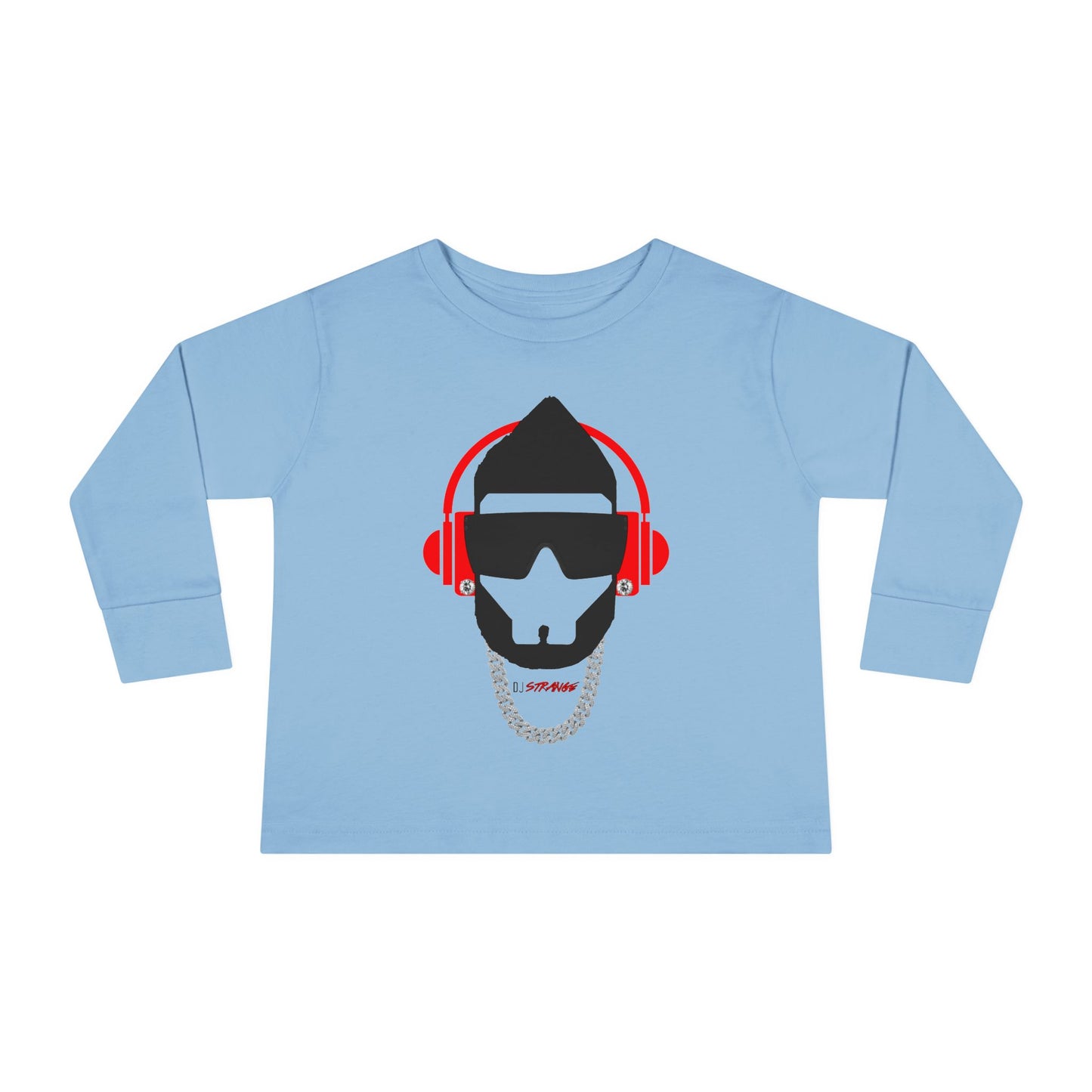 Toddler Long Sleeve Tee — DJ Strange Silhouette Graphic