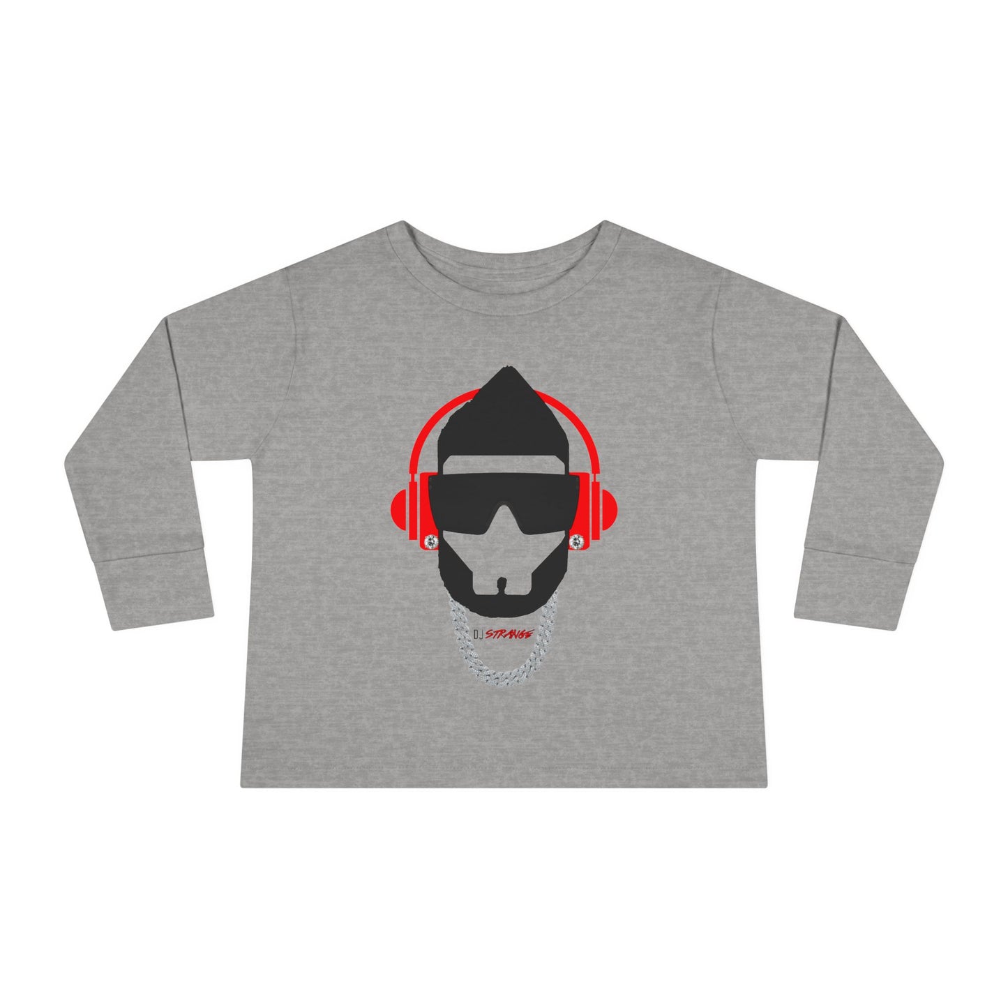 Toddler Long Sleeve Tee — DJ Strange Silhouette Graphic