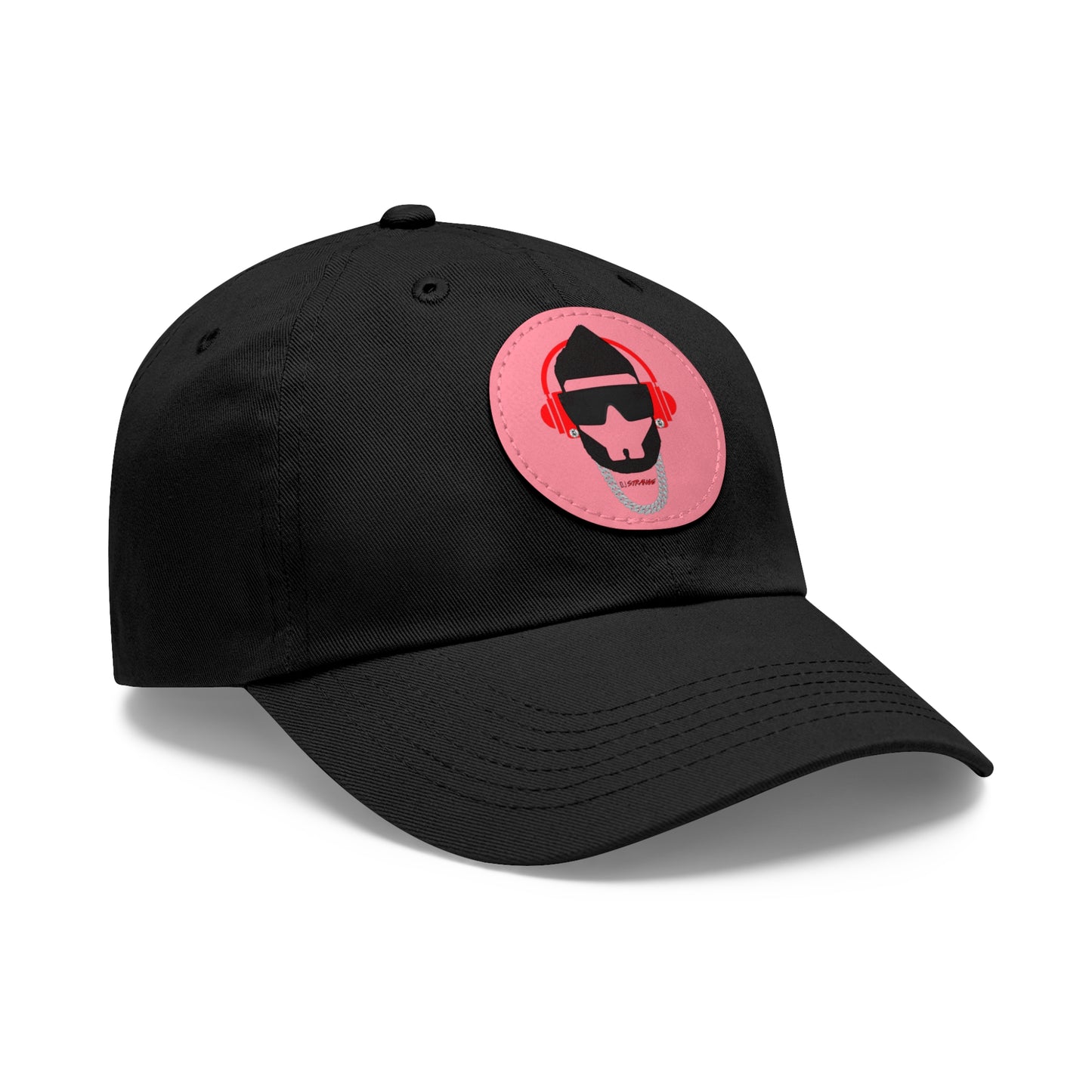 Dad Hat with Leather Patch (Round)