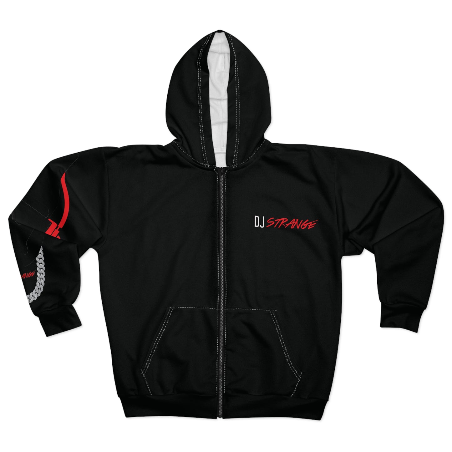 Unisex Zip Hoodie - DJ STRANGE & NEIGHBOR Graphic AOP