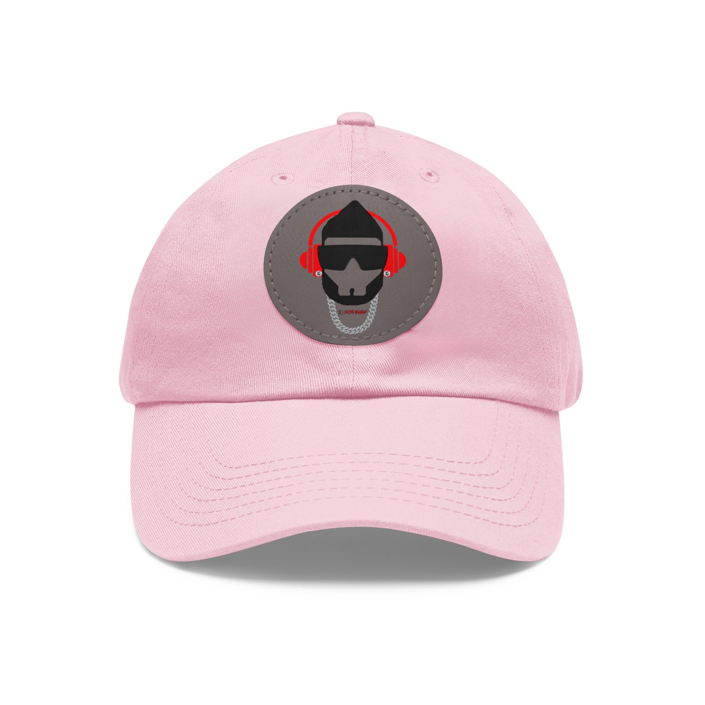 Dad Hat with Leather Patch (Round)
