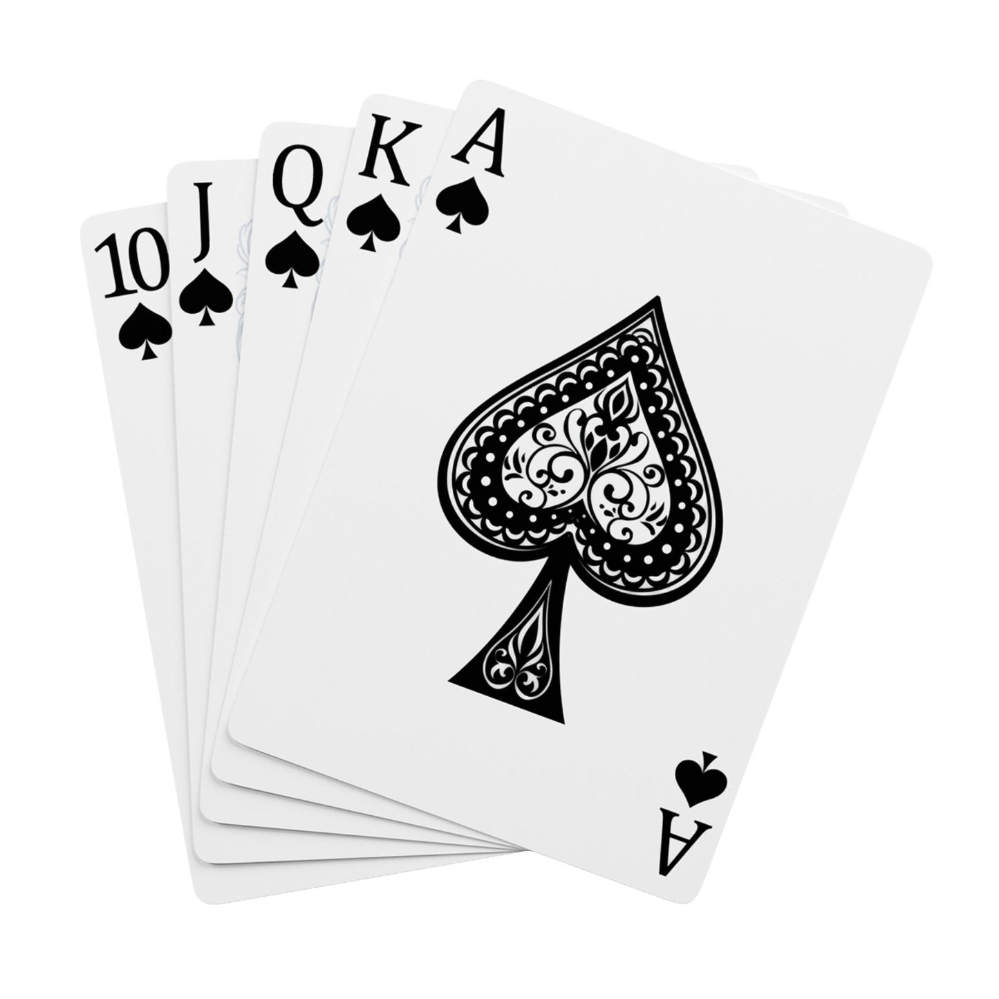 Red Headphone Strange Silhouette Poker Playing Cards — Designer Spade Ace Deck