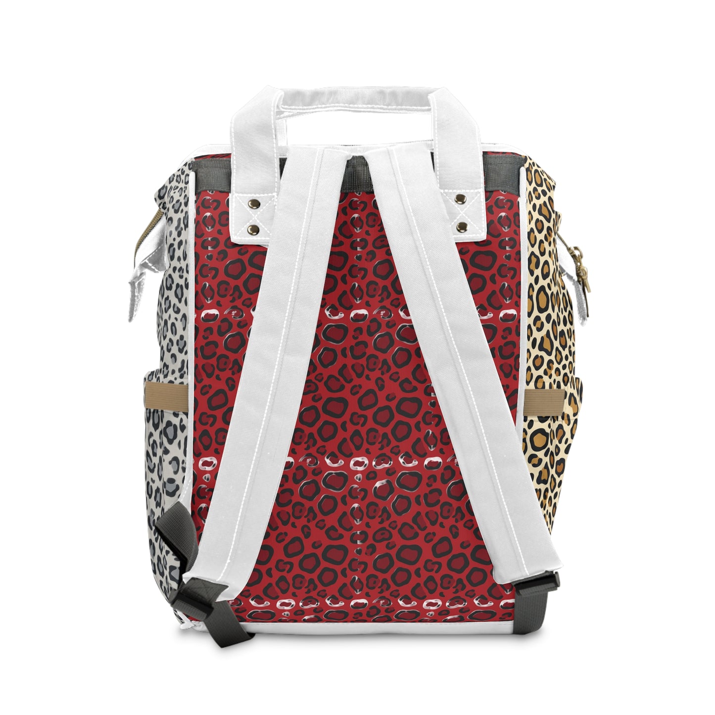 Leopard Patch Multifunctional Diaper Backpack — "Your Favorite Neighby"