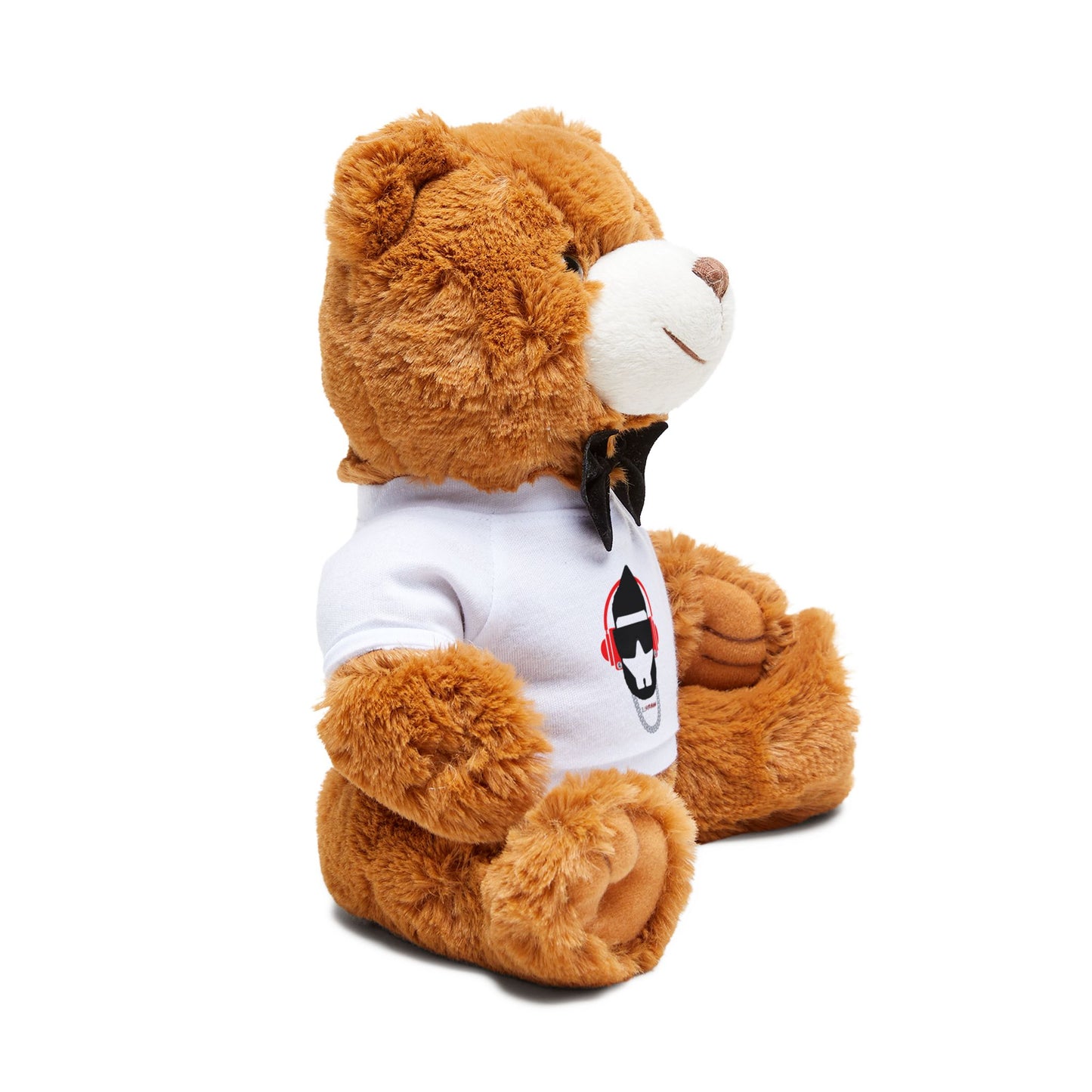Brown Teddy Bear with Strange T‑Shirt — Cute Plush Gift for Kids & Adults