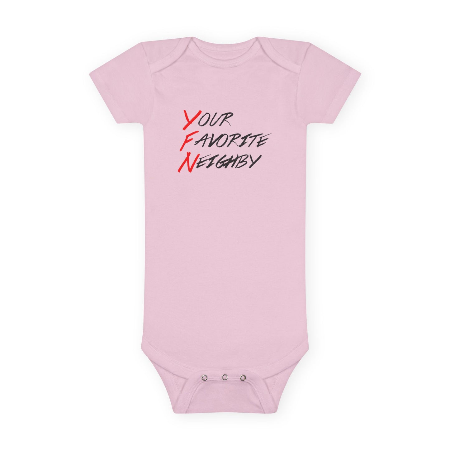 Neighby Baby Onesie - "Your Favorite Neighby" Baby Bodysuit with Strange Silhouette
