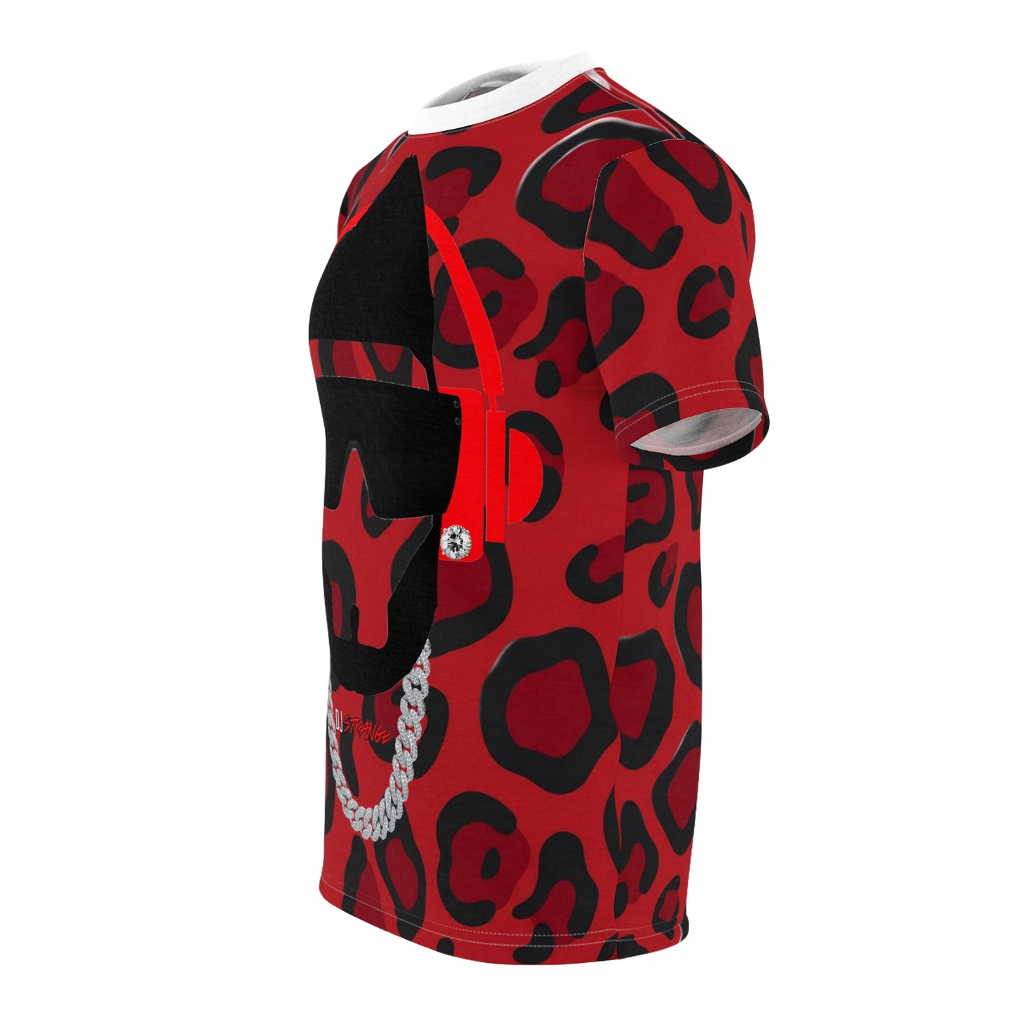 Red Leopard Print StrangeWear Graphic Tee
