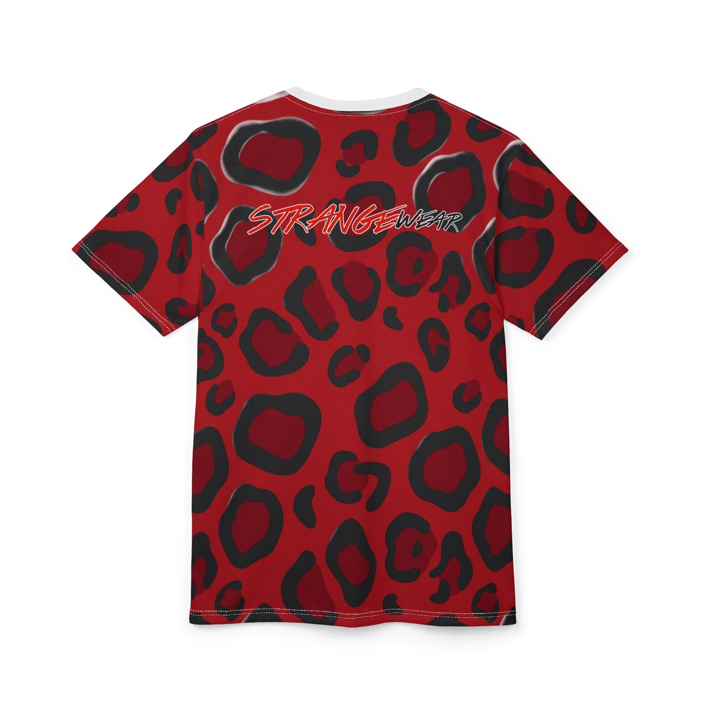 Red Leopard Print StrangeWear Graphic Tee