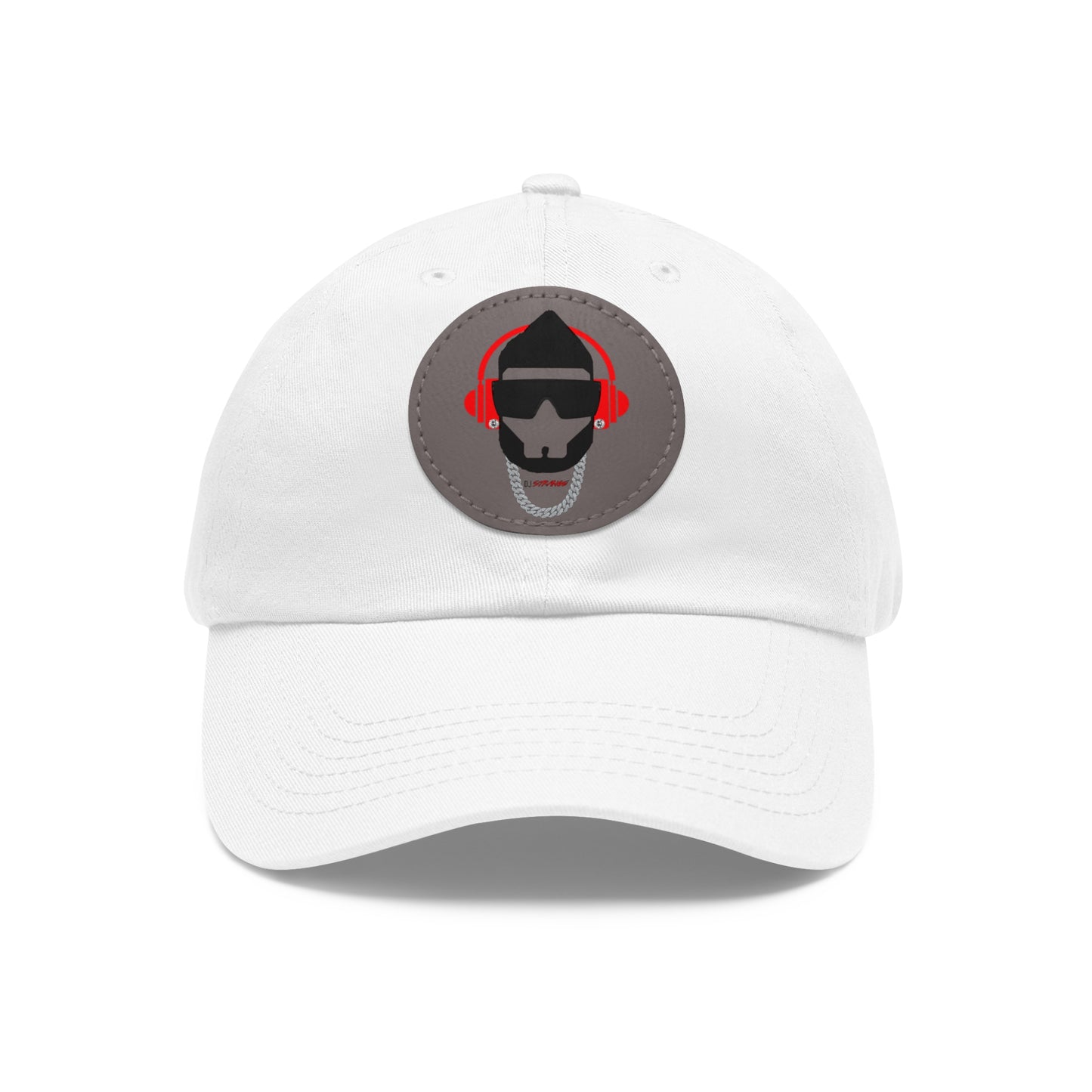 Dad Hat with Leather Patch (Round)